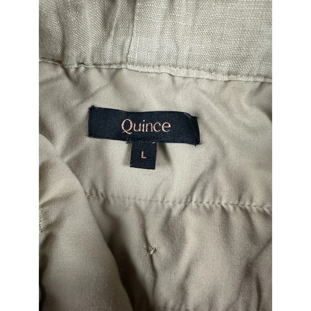 Quince 100% European Linen Drawstring Beach Pants Driftwood Chambray Mens L